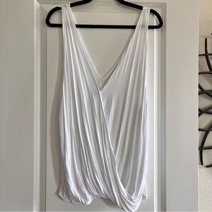 Zyia Active White Surplice Wrap Tank